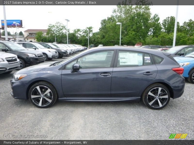 Carbide Gray Metallic / Black 2017 Subaru Impreza 2.0i 5-Door