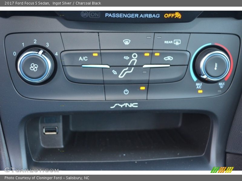 Controls of 2017 Focus S Sedan