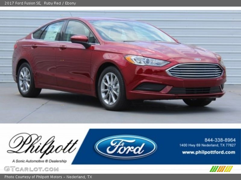 Ruby Red / Ebony 2017 Ford Fusion SE