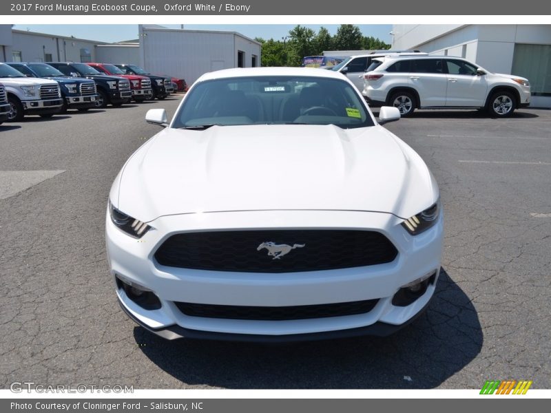 Oxford White / Ebony 2017 Ford Mustang Ecoboost Coupe