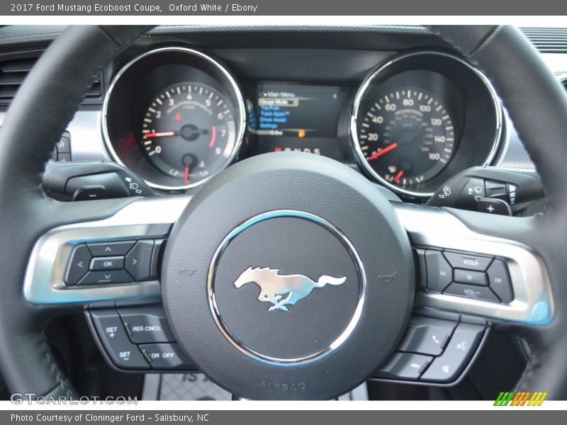 Oxford White / Ebony 2017 Ford Mustang Ecoboost Coupe