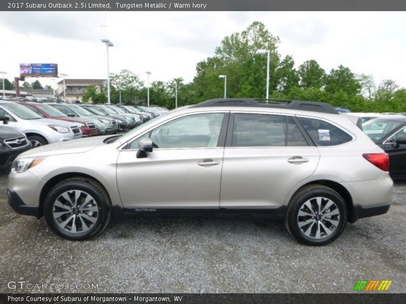 Tungsten Metallic / Warm Ivory 2017 Subaru Outback 2.5i Limited