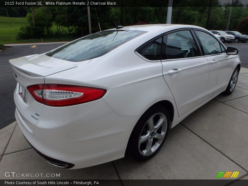 White Platinum Metallic / Charcoal Black 2015 Ford Fusion SE