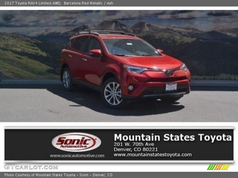 Barcelona Red Metallic / Ash 2017 Toyota RAV4 Limited AWD