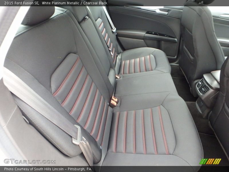 White Platinum Metallic / Charcoal Black 2015 Ford Fusion SE