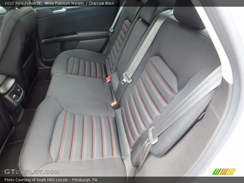 White Platinum Metallic / Charcoal Black 2015 Ford Fusion SE