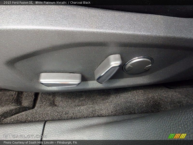 White Platinum Metallic / Charcoal Black 2015 Ford Fusion SE