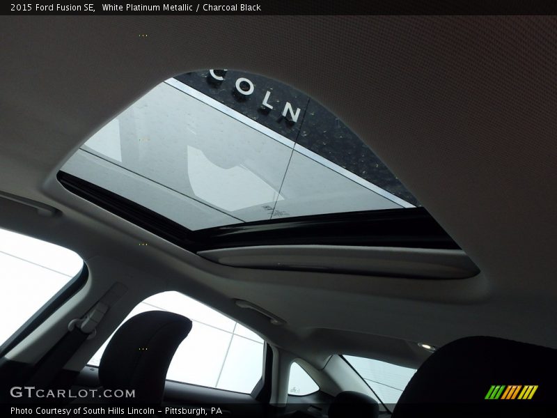 White Platinum Metallic / Charcoal Black 2015 Ford Fusion SE