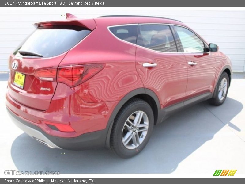Serrano Red / Beige 2017 Hyundai Santa Fe Sport FWD