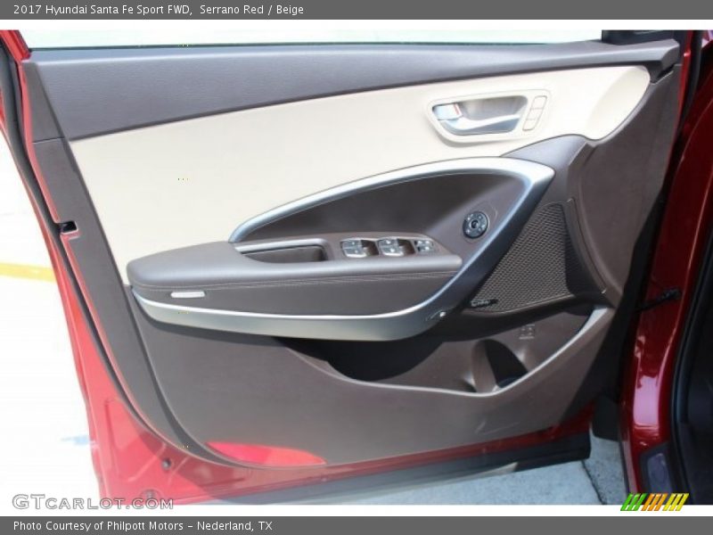 Serrano Red / Beige 2017 Hyundai Santa Fe Sport FWD
