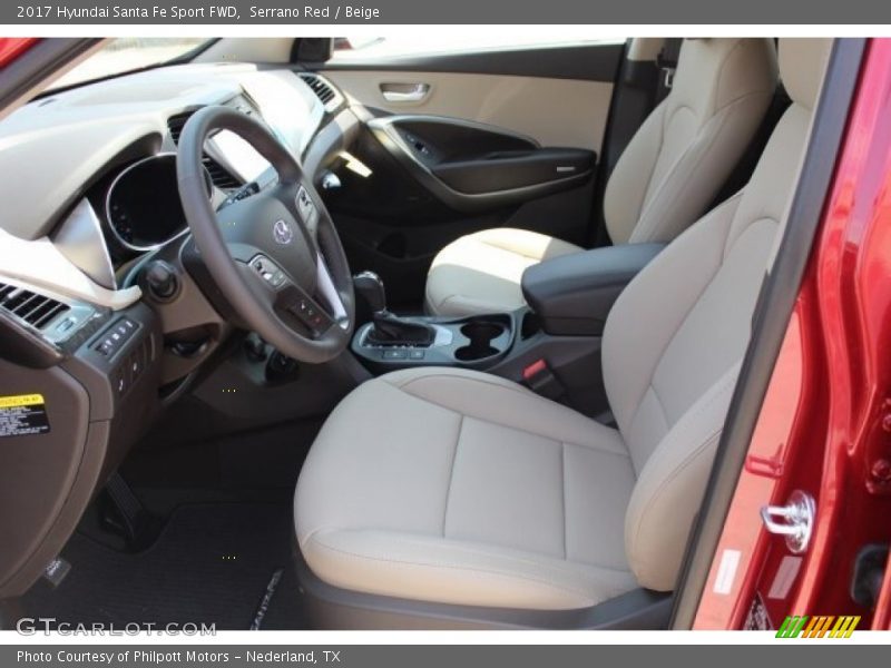 Serrano Red / Beige 2017 Hyundai Santa Fe Sport FWD