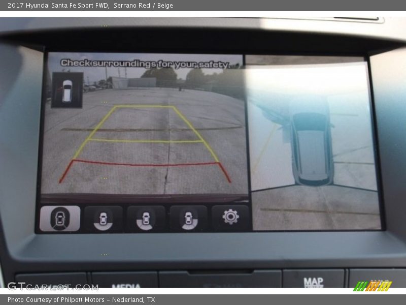 Serrano Red / Beige 2017 Hyundai Santa Fe Sport FWD