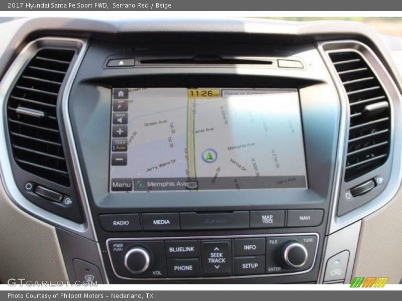 Serrano Red / Beige 2017 Hyundai Santa Fe Sport FWD