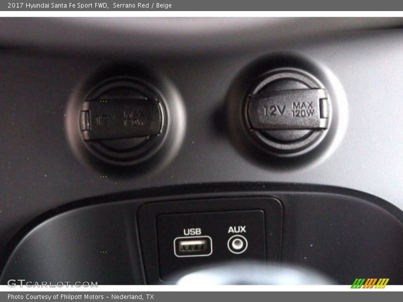 Serrano Red / Beige 2017 Hyundai Santa Fe Sport FWD