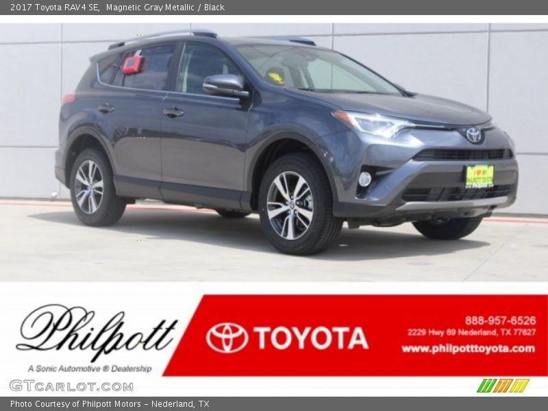Magnetic Gray Metallic / Black 2017 Toyota RAV4 SE