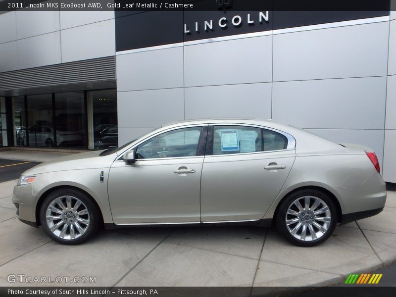 Gold Leaf Metallic / Cashmere 2011 Lincoln MKS EcoBoost AWD