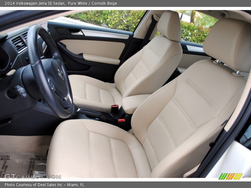 Pure White / Cornsilk Beige 2014 Volkswagen Jetta SE Sedan