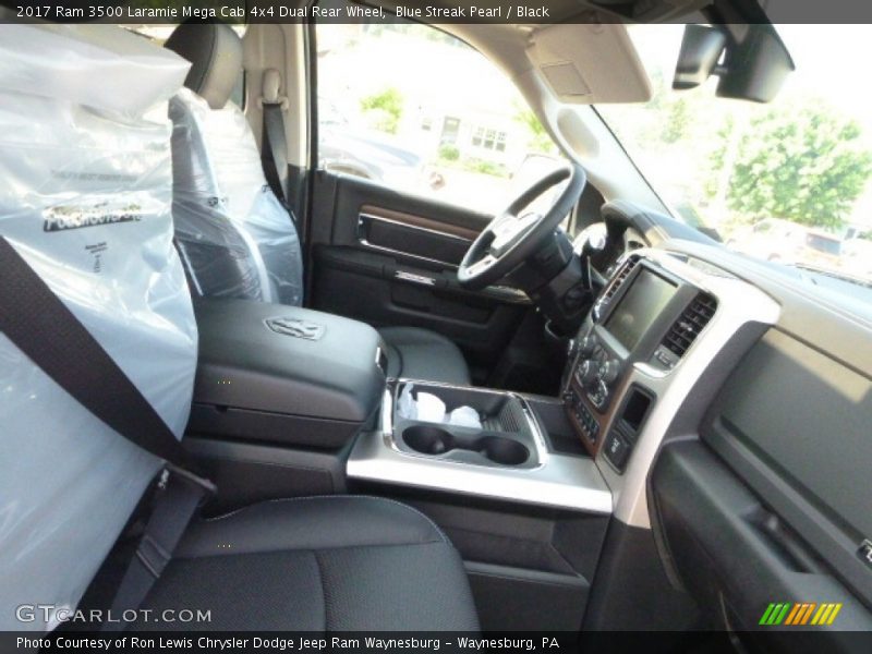 Blue Streak Pearl / Black 2017 Ram 3500 Laramie Mega Cab 4x4 Dual Rear Wheel
