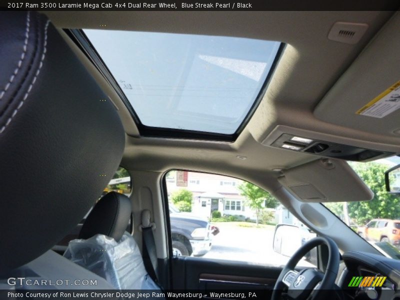 Blue Streak Pearl / Black 2017 Ram 3500 Laramie Mega Cab 4x4 Dual Rear Wheel