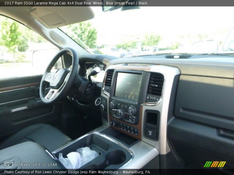 Blue Streak Pearl / Black 2017 Ram 3500 Laramie Mega Cab 4x4 Dual Rear Wheel