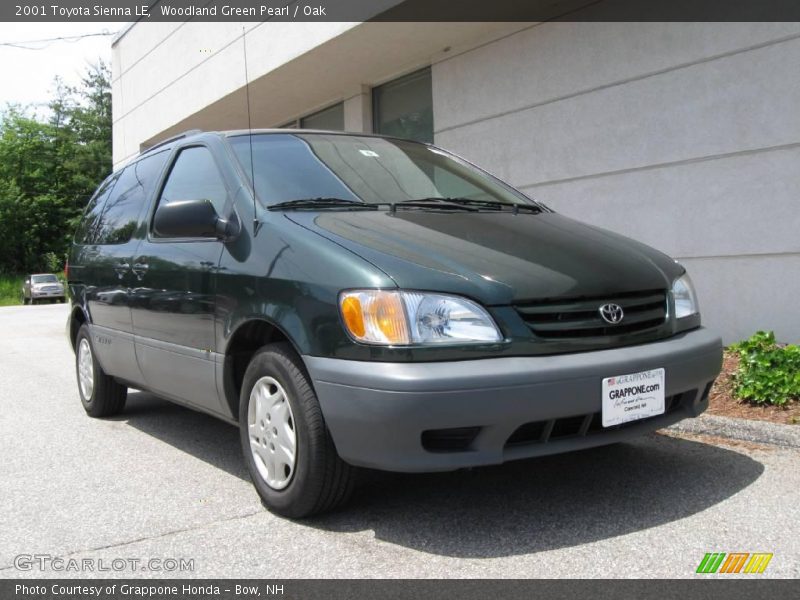 Woodland Green Pearl / Oak 2001 Toyota Sienna LE