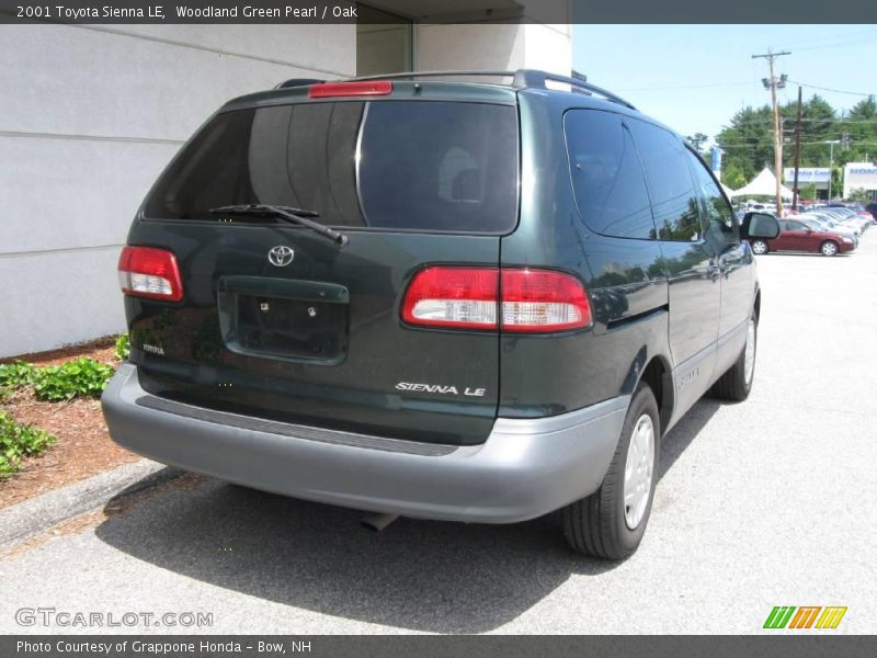 Woodland Green Pearl / Oak 2001 Toyota Sienna LE