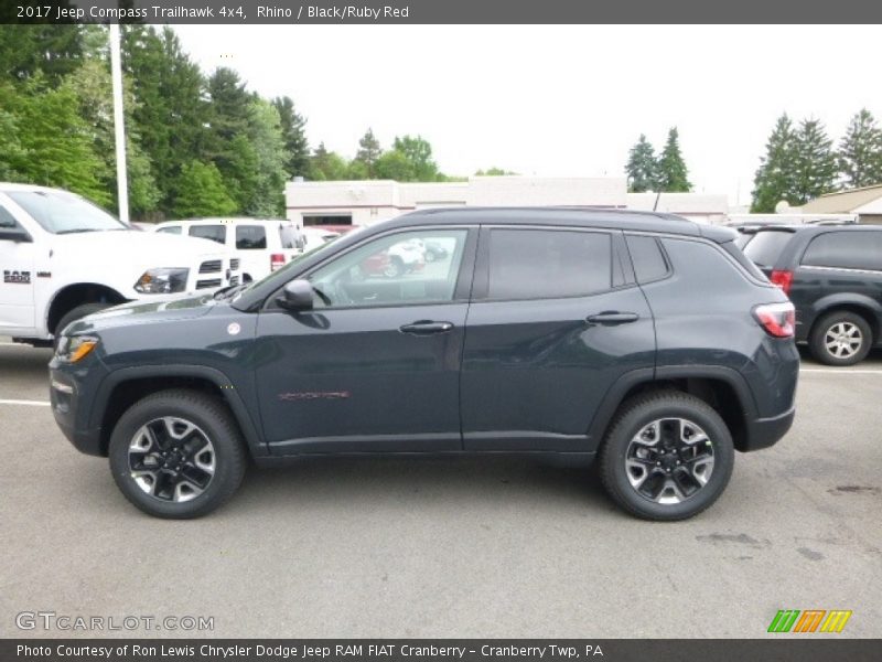 Rhino / Black/Ruby Red 2017 Jeep Compass Trailhawk 4x4