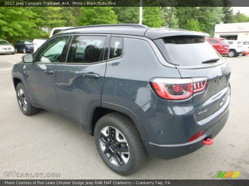 Rhino / Black/Ruby Red 2017 Jeep Compass Trailhawk 4x4