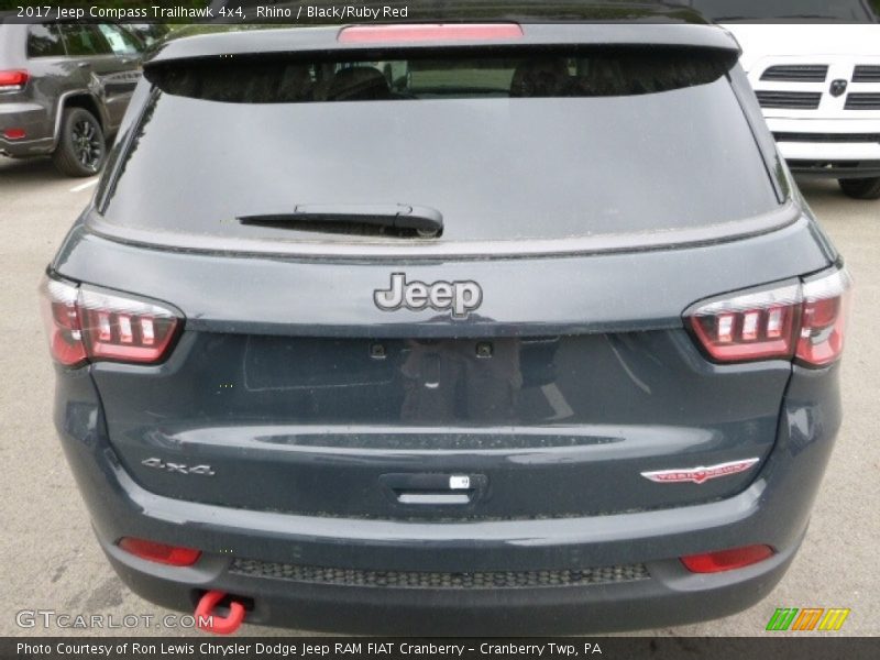 Rhino / Black/Ruby Red 2017 Jeep Compass Trailhawk 4x4