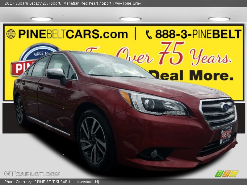 Venetian Red Pearl / Sport Two-Tone Gray 2017 Subaru Legacy 2.5i Sport