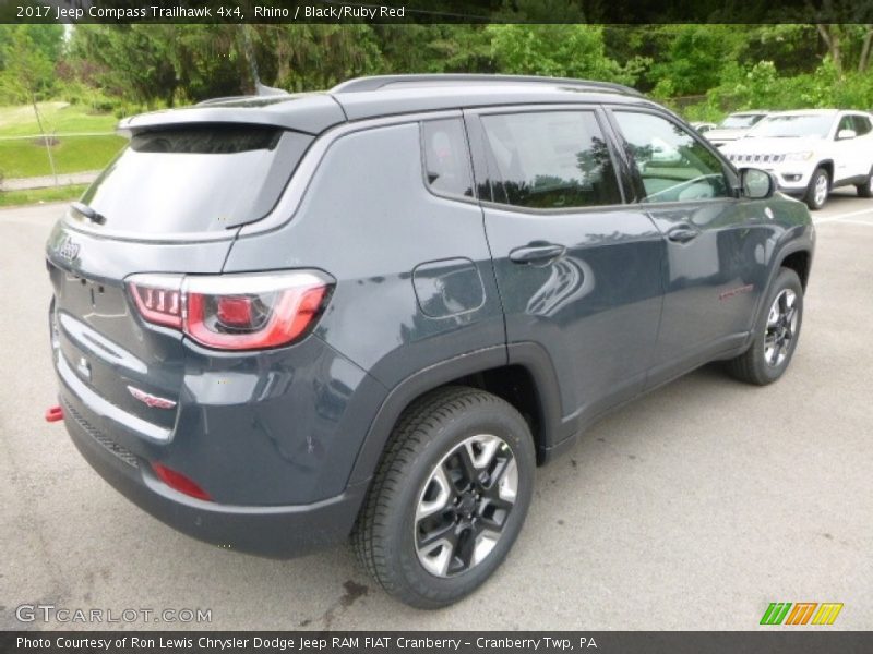 Rhino / Black/Ruby Red 2017 Jeep Compass Trailhawk 4x4