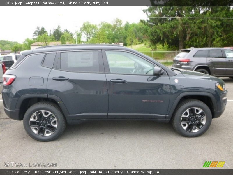 Rhino / Black/Ruby Red 2017 Jeep Compass Trailhawk 4x4