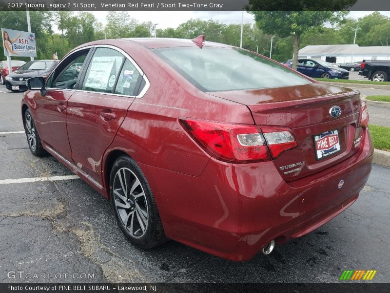 Venetian Red Pearl / Sport Two-Tone Gray 2017 Subaru Legacy 2.5i Sport