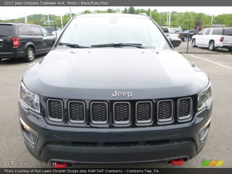 Rhino / Black/Ruby Red 2017 Jeep Compass Trailhawk 4x4