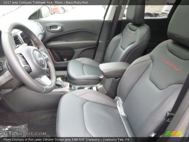 Rhino / Black/Ruby Red 2017 Jeep Compass Trailhawk 4x4