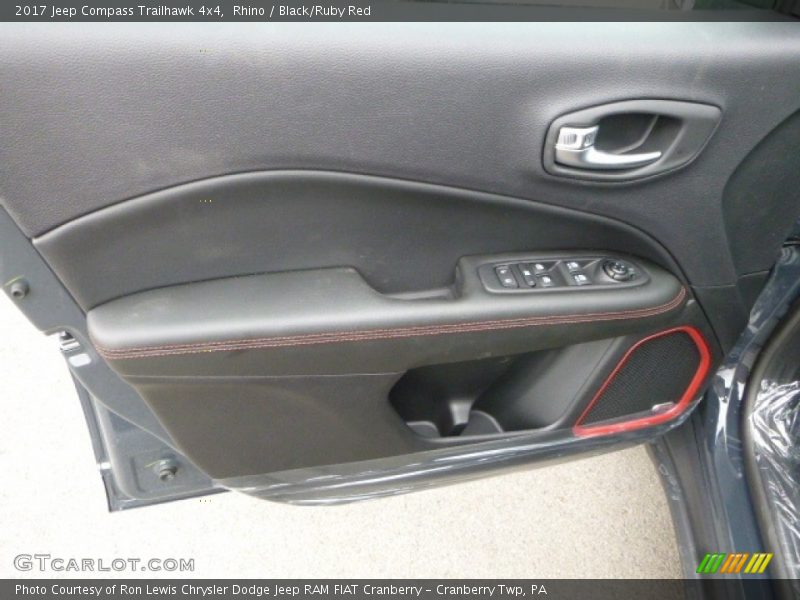 Rhino / Black/Ruby Red 2017 Jeep Compass Trailhawk 4x4