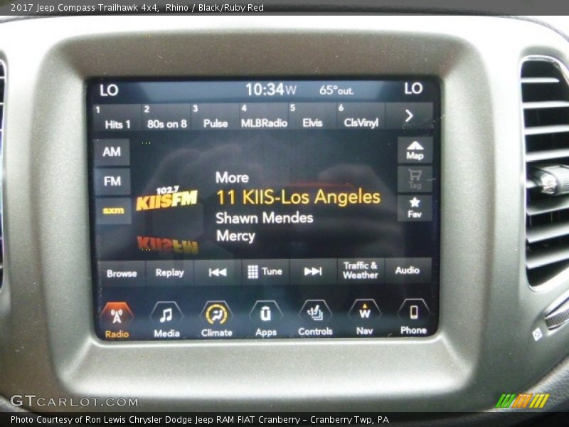 Rhino / Black/Ruby Red 2017 Jeep Compass Trailhawk 4x4