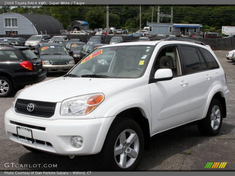 Super White / Taupe 2004 Toyota RAV4 4WD