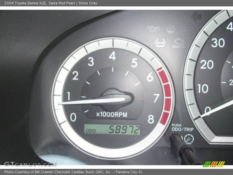 Salsa Red Pearl / Stone Gray 2004 Toyota Sienna XLE