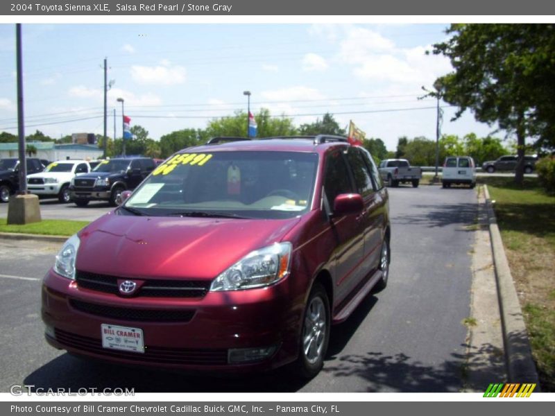 Salsa Red Pearl / Stone Gray 2004 Toyota Sienna XLE