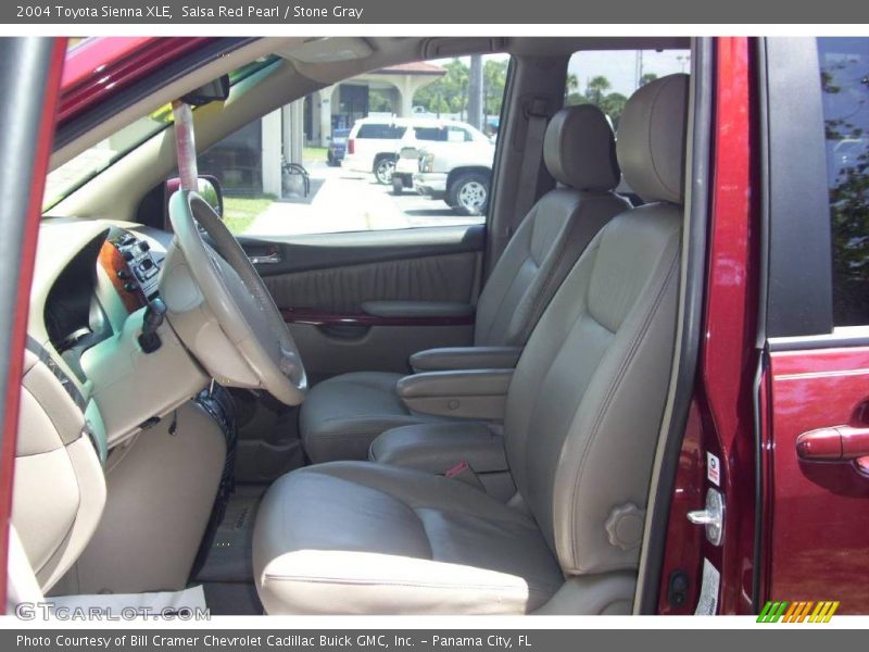 Salsa Red Pearl / Stone Gray 2004 Toyota Sienna XLE