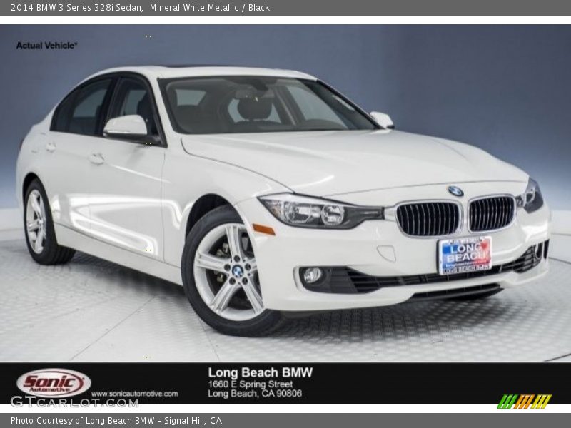 Mineral White Metallic / Black 2014 BMW 3 Series 328i Sedan