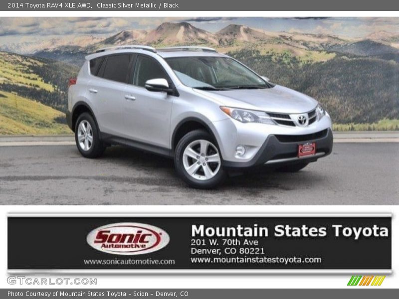 Classic Silver Metallic / Black 2014 Toyota RAV4 XLE AWD