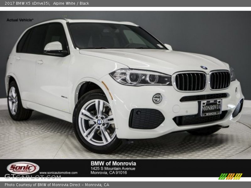 Alpine White / Black 2017 BMW X5 sDrive35i