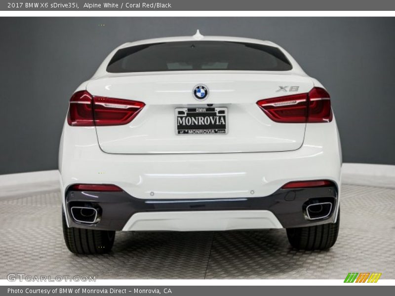 Alpine White / Coral Red/Black 2017 BMW X6 sDrive35i