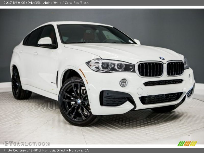 Alpine White / Coral Red/Black 2017 BMW X6 sDrive35i