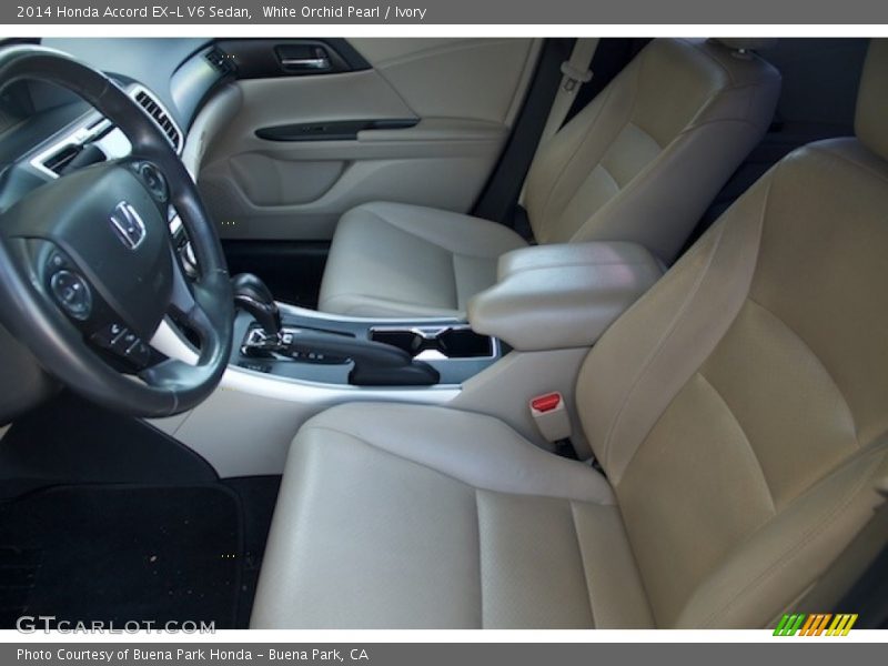 White Orchid Pearl / Ivory 2014 Honda Accord EX-L V6 Sedan