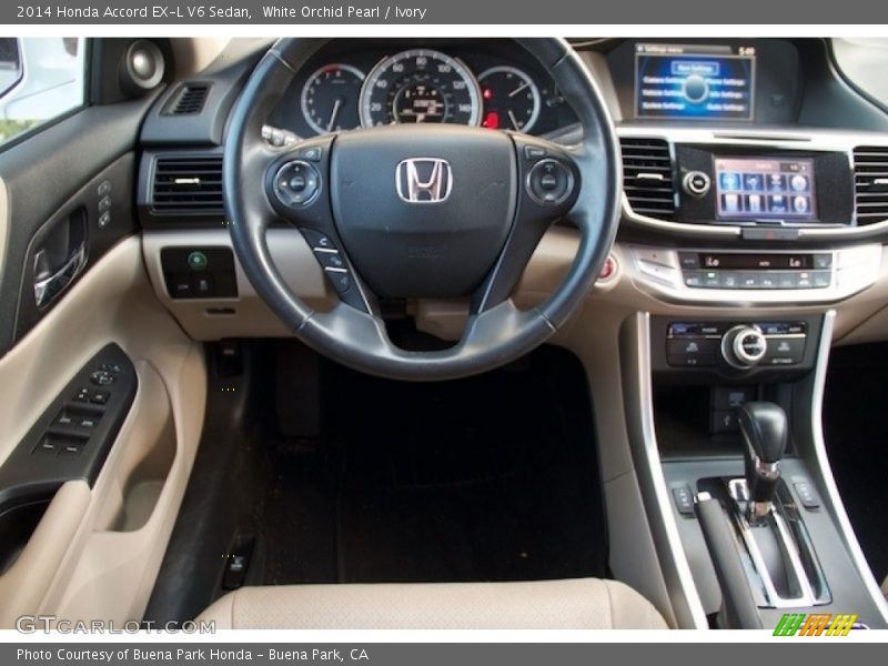 White Orchid Pearl / Ivory 2014 Honda Accord EX-L V6 Sedan