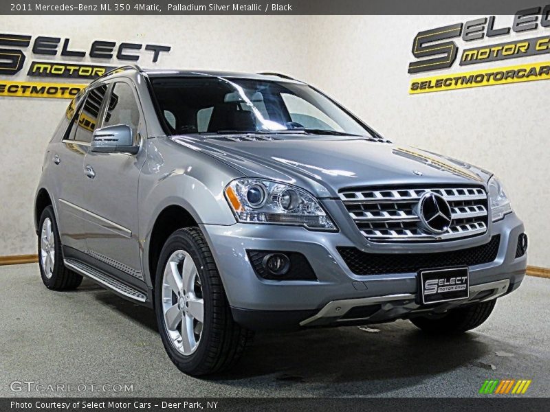 Palladium Silver Metallic / Black 2011 Mercedes-Benz ML 350 4Matic