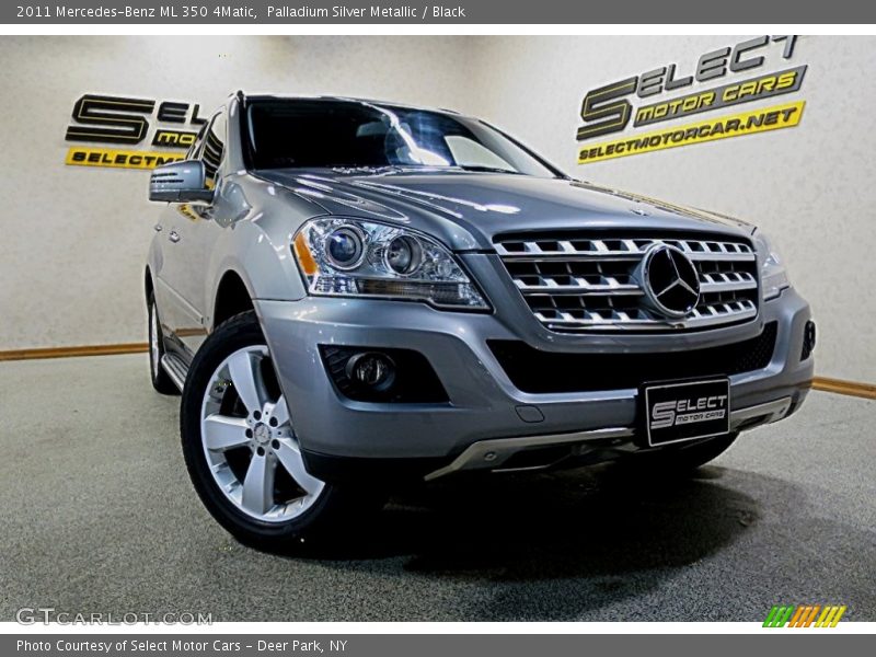 Palladium Silver Metallic / Black 2011 Mercedes-Benz ML 350 4Matic